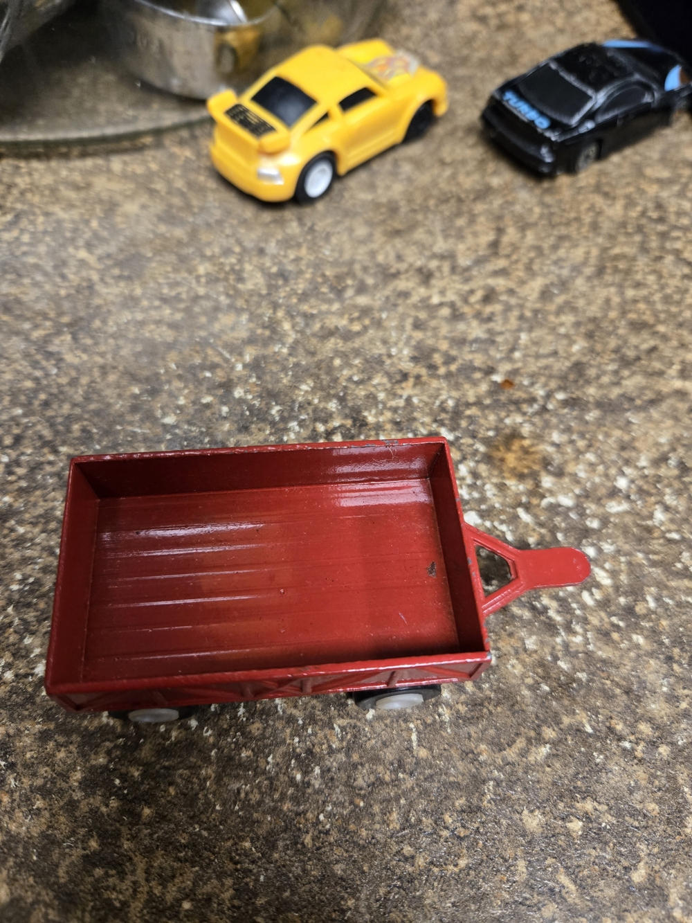 Red Kids Toy Trailer - Small Pull Trailer for Toy Vehicles